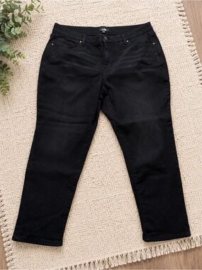 LuLaRoe Black Straight Leg Jeans Women’s Size 40 Stretch 5-Pocket Classic Denim